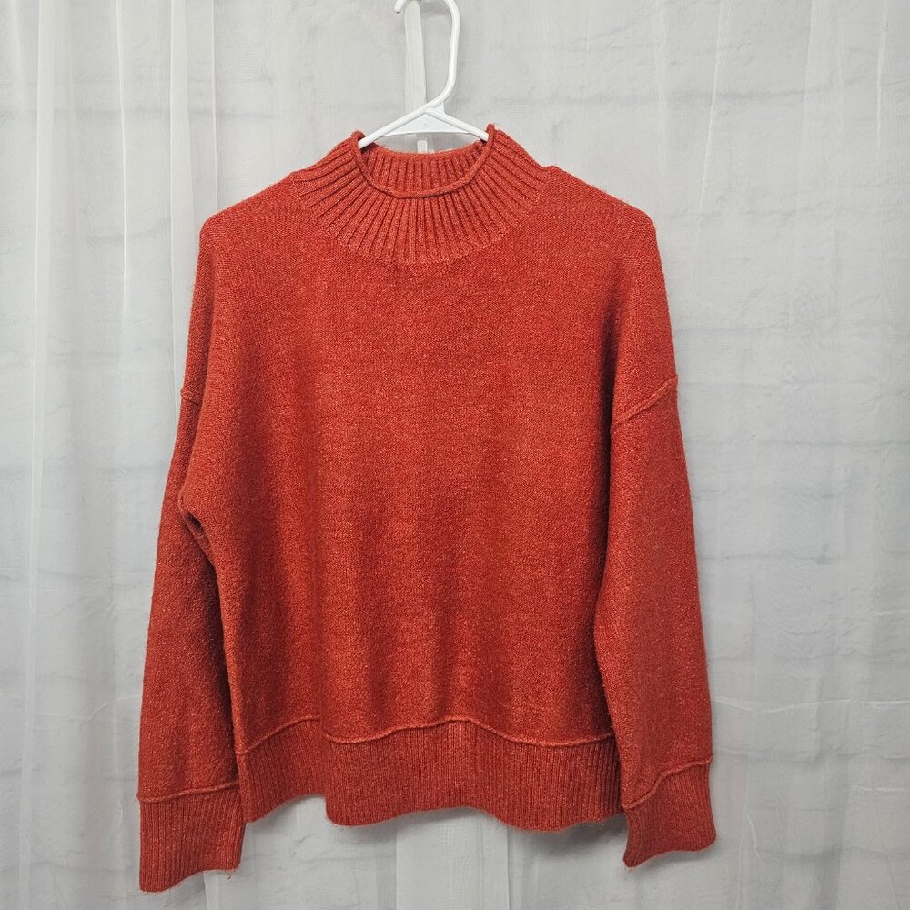 Universal Thread Orange Mock Neck Sweater Preppy … - image 7